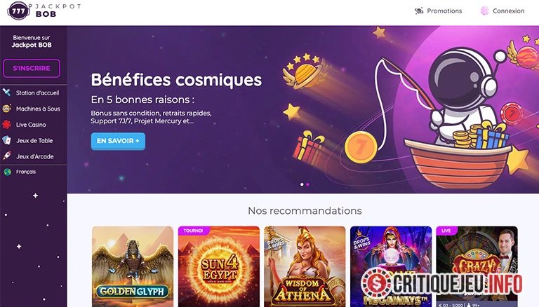 Meilleur bob jackpot casino à France